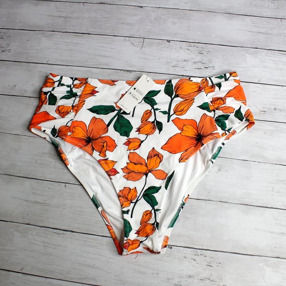 Cupshe Swimwear Women's High Waist Bikini Swim Bottoms Plus Size 2X 20W - Picture 1 of 6